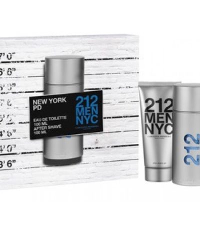 ESTUCHE CAROLINA HERRERA 212 HOMBRE 2 PZS 100ML EDT + AFTER SHAVE