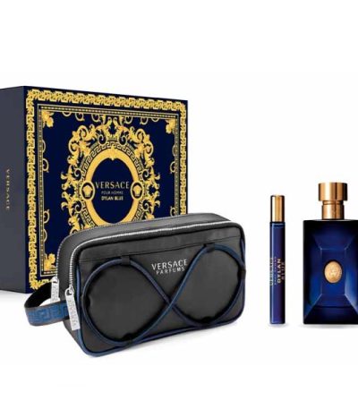 ESTUCHE VERSACE DYLAN BLUE HOMBRE 3PZS 100ML EDT + 10ML EDT + MARICONERA