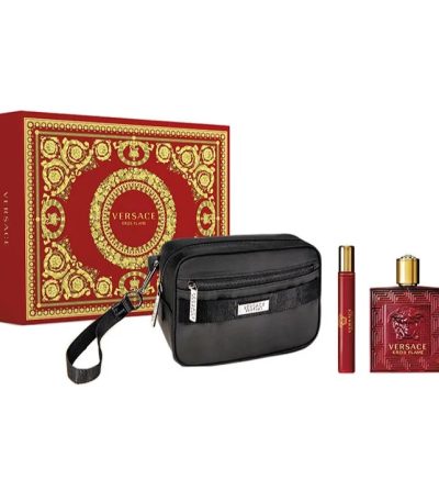 ESTUCHE VERSACE EROS FLAME HOMBRE 3PZS 100ML EDP + 10ML EDP + MARICONERA