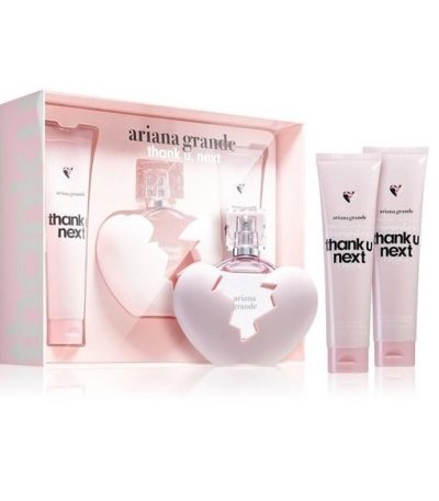 ESTUCHE ARIANA GRANDE THANK YOU NEXT MUJER 3PZS 100ML + CREMA + GEL
