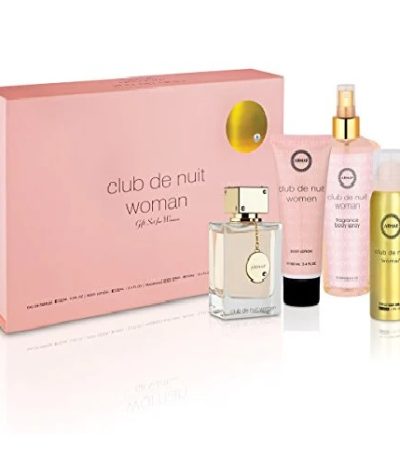ESTUCHE ARMAF CLUB DE NUIT MUJER 4PZS 105ML EDP + SPLASH + CREMA + BODY SPRAY