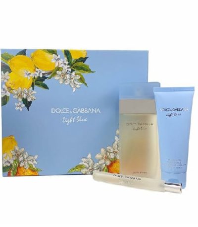 ESTUCHE DOLCE & GABBANA LIGHT BLUE MUJER 3PZS GRANDE 100ML EDT + 10ML EDT+ CREMA